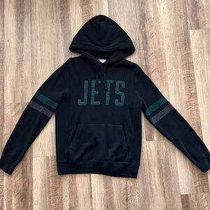 Men's Heather Black New York Jets x Todd Snyder Cashmere Hoodie Sweater